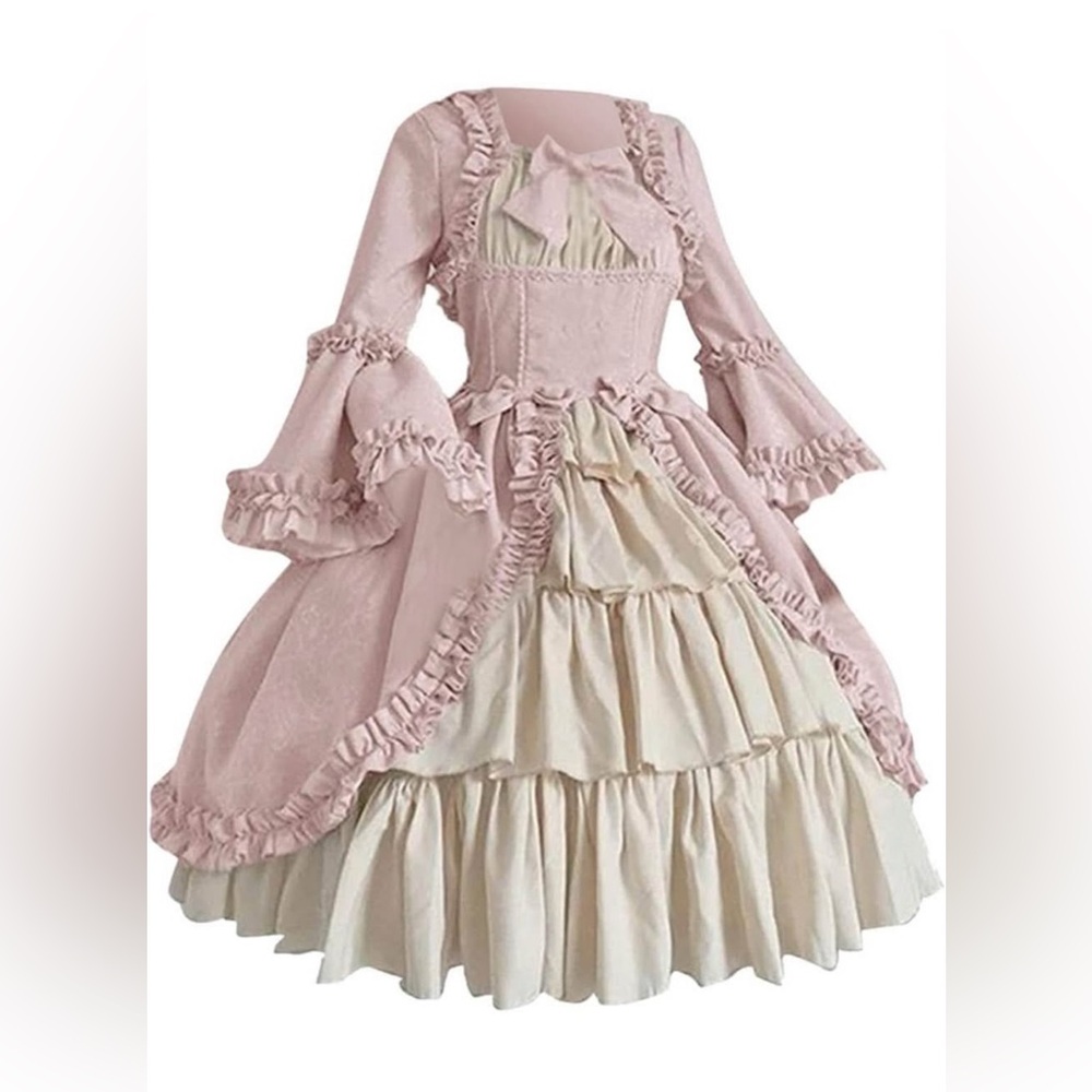 Women's Girls Sweet Lolita Dress Lace Princess Ball Layered Cosplay Costume